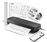 Zyncove A4 Imprimante Thermique sans Encre,Portable sans Bluetooth Imprimante Fil pour Le Voyage-la Maison-Support Compatible avec Les Téléphones et Ordinateurs Portables Android et iOS(Schwarz)