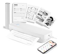 Zyncove A4 Imprimante Thermique sans Encre,Portable sans Bluetooth Imprimante Fil pour Le Voyage-la Maison-Support Compatible avec Les Téléphones et Ordinateurs Portables Android et iOS (Blanc)