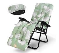 Zyncove Coussin de Chaise Longue Coussin de Chaise Longue avec Housse antidérapante et cordelette, 170x53x8cm (Ginkgo Biloba)