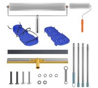 Zyncove Kit de revêtement de sol, rouleau d'aération + chaussures à pointes époxy + raclette à grande surface