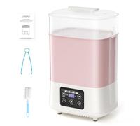 Zyncove Stérilisateur et séchoir pour biberons, grande taille pour 8 biberons et tétines, stérilisateur électrique 4 en 1 pour biberons, tire-lait, jouets de dentition, lait et nourriture