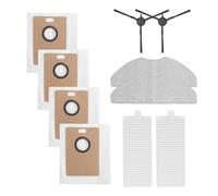 ZYNCUE Brosse latérale de rechange avec chiffon et sac pour Tapo RV30 Max RV30 Max Plus RV20 Max RV20 Max Plus 1 lot comprend 2 brosses latérales, 2 chiffons de serpillère, 4 sacs d'accessoires pour