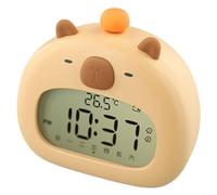 ZYNCUE Capybara Réveil numérique, veilleuse LED, rechargeable par USB, réveil Capybara à lueur douce, minuterie, lampe de réveil amusante pour enfants, décoration de bureau