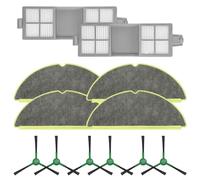 ZYNCUE DustCompactor Kit de pièces de rechange pour Roomba 205 avec 2 filtres HEPA, 6 brosses latérales, 4 chiffons en microfibre