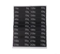 ZYNCUE Étiquettes de poids en polypropylène pour équipement de musculation, portée de 5 à 110 kg, pour autocollants de machine de gym