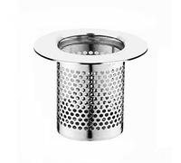 ZYNCUE Filtre de vidange en acier inoxydable pour évier de cuisine, filtre protecteur de vidange 6,5 x 6,5 x 5 cm