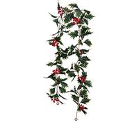 ZYNCUE Guirlande de Noël en rotin - 36 pièces - Décoration d'intérieur - Mousse et plastique - Simulation de fruits rouges - Main courante d'escalier - Petit sapin de Noël avec lumières - Boules de