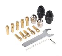ZYNCUE Kit adaptateur de mandrin sans clé avec 10 pinces de serrage (0,5 mm à 3,2 mm) pour Dremel et outils compatibles