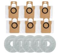 ZYNCUE Kit d'accessoires pour aspirateur Jonr For T5 For Pro, 6 sacs à poussière avec joint solide et 5 chiffons en microfibre, sabots - Kit d'accessoires de nettoyage efficace