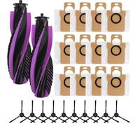 ZYNCUE Kit de nettoyage efficace pour aspirateur robot Jonr pour P20 Pro comprenant des brosses principales et latérales avec sacs à poussière et filtre pour aspirateur cylindrique lavable