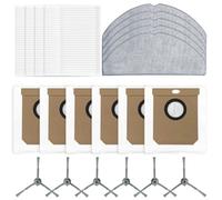 ZYNCUE Kit de pièces de rechange pour Cecotec pour Conga 7490 U-ltimate Home pour aspirateurs robot X-Treme, comprend 4 filtres, 5 chiffons de serpillère, 6 sacs à poussière, 6 brosses latérales