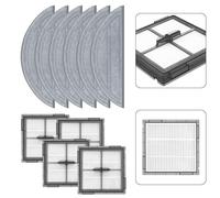 ZYNCUE Kit de pièces de rechange pour Roborock Q10 S5+ / Q10 VF / Q10V+ avec 6 serpillères, 4 filtres et consommables en blanc et gris