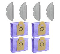 ZYNCUE Kit de pièces de rechange pour RoboVac L35 pour Hybrid+ et pour L30 pour Hybrid+ avec 4 serpillères et 4 sacs à poussière, matériau en fibre de tissu non tissé, facile à installer pour un