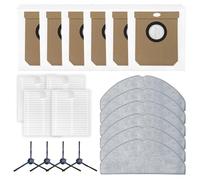 ZYNCUE Kit de remplacement pour Conga 8490 pour Ultimate Ultra Power comprend 4 filtres 6 chiffons serpillères, 6 sacs à poussière et 4 brosses latérales Accessoires pour aspirateur robot Filtre