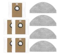 ZYNCUE Kit de serpillères et sacs à poussière pour robot Narwal For Freo S - Chiffons de nettoyage en microfibre avec sabots - Sacs scellés, 4 serpillères et 5 sacs - Accessoires de rechange pour