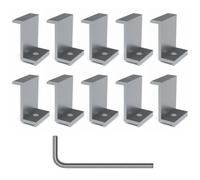 ZYNCUE Lot de 10 colliers de serrage photovoltaïques en alliage d'aluminium, compatibles avec les cadres de 30 mm, 32 mm, 35 mm, 40 mm de hauteur