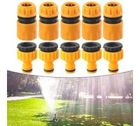 ZYNCUE Lot de 10 raccords rapides pour tuyau d'arrosage pour robinet d'eau, adaptateurs filetés BSP 1,9 cm et 1,27 cm, en plastique, résistant aux fuites