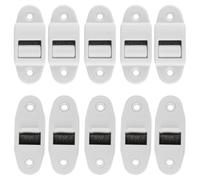 ZYNCUE Lot de 10 rails de guidage pour volet roulant ABS - Joint brosse pour un fonctionnement silencieux, rouleaux de guidage inclus, 60 x 23 mm, espacement de 40 mm