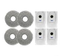 ZYNCUE Lot de 2 x 4 chiffons de rechange et filtres pour Ecovacs pour X5, OMNI et X5 Pro, lingettes lavables en microfibre avec tissu PP pour un nettoyage efficace du sol, lot de 2 x 4