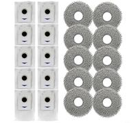ZYNCUE Lot de 2 x 4 chiffons de rechange et filtres pour Ecovacs pour X5, OMNI et X5 Pro, lingettes lavables en microfibre avec tissu PP pour un nettoyage efficace du sol, lot de 2 x 4 > (2 x 10