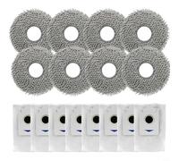 ZYNCUE Lot de 2 x 4 chiffons et filtres de rechange pour Ecovacs pour X5, OMNI et X5 Pro, lingettes lavables en microfibre avec tissu PP pour un nettoyage efficace du sol, lot de 2 x 4 > (2 x 8 pièces