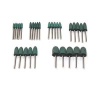 ZYNCUE Lot de 30 meules abrasives en caoutchouc avec pointe montée sur tige de 0,3 cm
