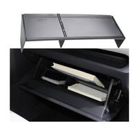 ZYNCUE Lot de 4 boîtes de rangement pour voiture 2020, organiseur de séparation de compartiment à gants avec division intérieure en plastique, pour pilote, noir, 40 x 15 x 2 cm