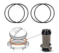 ZYNCUE Lot de 4 joints toriques pour couvercle de chlorinateur de piscine Hayward Clx200K, Cl200, Cl220, 140 cm pour joint d'étanchéité de rechange noir