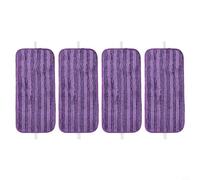 ZYNCUE Lot de 4 ou 6 serpillères lavables en microfibre pour nettoyage du sol, réutilisables, pour Swiffer pour WetJet et autres serpillères en microfibre de 25,4 à 30,5 cm (lot de 4)