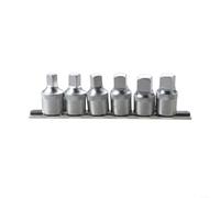 ZYNCUE Lot de 6 clés carrées de vidange de carter d'huile 1/2", kit de démontage de ouille en acier avec support de rangement pour réparation de transmission automatique, tailles 8-14 mm et 3/8