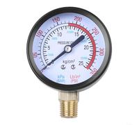ZYNCUE Manomètre pour compresseur d'air Y60 0-230 PSI 0-1,6 MPa avec filetage G1/4, compatible avec les systèmes de filtration d'eau de piscine