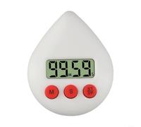 ZYNCUE Minuteur numérique de douche, étanche, économiseur d'énergie, compte à rebours programmable, pour salle de bain, cuisine, usage domestique (blanc)