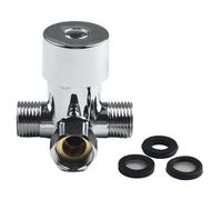 ZYNCUE Mitigeur thermostatique pour mélange d'eau chaude et froide G1/2, construction en laiton avec clapets anti-retour intégrés, contrôle de la température réglable pour robinets automatiques