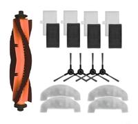 ZYNCUE Pièces de rechange pour aspirateur robot Mova E10/E20 Plus, ensemble d'accessoires avec 1 brosse principale, 4 chiffons de nettoyage, 4 filtres HEPA, 4 brosses latérales