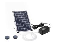 ZYNCUE Pompe à oxygène solaire 5 W 10 V pour aquarium avec batterie 2400 mAh, 3 modes et autonomie de 48 heures