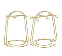 ZYNCUE Présentoir en acier inoxydable doré pour tasses à thé et soucoupes pour égoutter l'eau et ranger des tasses, peut contenir jusqu'à 46 tasses, compatible avec une utilisation en cuisine et