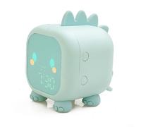 ZYNCUE Réveil dinosaure, jolie lampe de table avec contrôle du son, veilleuse pour enfants, veilleuse pour chambre d'enfant (vert)