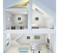 ZYNCUE Thermomètre et hygromètre numérique d'intérieur avec indicateur de climat souriant, -20 - 60 °C ± 1 °C et 10 - 99 % RH ± 5 % RH, CR2032