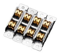 ZYNCUE Top Valley 8088 Lot de 4 rouleaux coulissants en plastique et acier inoxydable avec cadre en acier inoxydable pour portes de fenêtres en PVC série 80/88 Doré