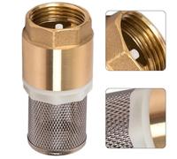 ZYNCUE Vanne à pied en laiton DN32 avec clapet anti-retour en acier inoxydable et panier d'aspiration pour filetage BSP 1" 32 mm