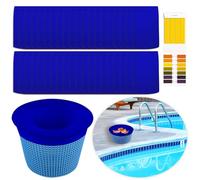 ZYNERY 40 Pcs Chaussette Skimmer Piscine, Filtre Skimmer Piscine, Chaussettes Skimmer Reutilisable Panier Skimmer, Pool Skimmer Socks pour Peuvent Emprisonner Cheveux, Feuilles (avec PH Test Papier)