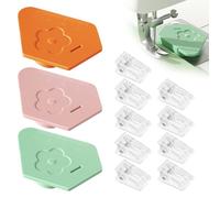ZYNERY Lot de 3 Guides de Couture Magnétiques avec 9 Pinces à Coudre, Guide Couture Aimanté pour Machine à Coudre, Guide d'Ourlet Polygonal avec Échelle