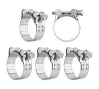 ZYNERY Lot de 5 colliers de serrage à boulon articulé en acier inoxydable - Plage de serrage 40-43 mm - Boulons articulés - Colliers de serrage larges pour tuyau d'échappement de piscine