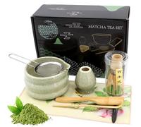 ZYNERY Lot de 8 fouets à matcha pour cérémonie avec fouet et bol, cuillère à matcha, porte-fouet pour amateur de thé japonais traditionnel