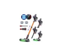 Zynet DP2 Aspirateur Balai Sans Fil À Double Batterie, 45KPa/60Min/500W, Affichage LED, Tube Télescopique, Autoportant, Lumière Greeneye, pour Nettoyage Maison, Poils D'animaux, Moquettes et Sols Durs