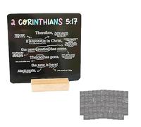 ZYNGYB Cartes Versets Bibliques, 52 Cartes de Prière Inspirantes Avec Support en Bois, Accessoire D'apprentissage, Petit et Portable, Offre un Encouragement Spirituel