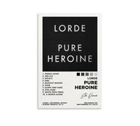 ZYNPCX Lorde Pure Heroine Poster mural imperméable pour salon, chambre à coucher, maison, bureau et préparation de cadeaux, cadeau exquis à offrir aux gens, 20 x 30 cm
