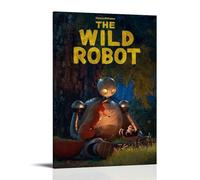 ZYNPCX Poster imperméable The Wild Robot - Décoration murale pour salon, chambre à coucher, maison, bureau - Cadeau exquis à offrir aux gens - 60 x 90 cm - Le robot sauvage