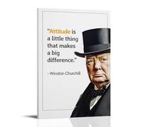 ZYNPCX Winston Churchill Poster mural imperméable pour salon, chambre à coucher, maison, bureau et préparation de cadeaux, cadeau exquis à offrir aux gens, 40 x 60 cm, Winston Churchill