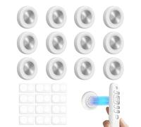 Zynqo Lot de 12 supports muraux pour télécommande magnétiques avec support magnétique super puissant, support magnétique autocollant sans perçage pour TV et télécommandes d'appareils (blanc)